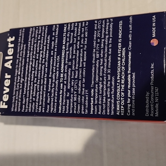 FEVER ALERT Reusable Forehead Thermometer for kids adults babies boys girls - Picture 3 of 3